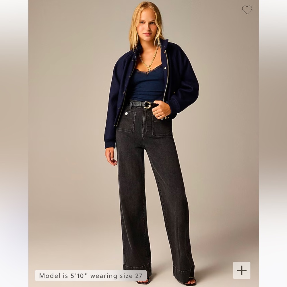 J. Crew Sailor denim trouser in 1996 semi-stretch • size 27 • NWT